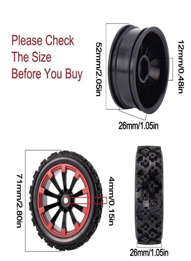 Rowiz 1/10 RC Car Tires 12mm Hex Wheels and Tires for 1/18 Truck 1/12 to 1/16 Buggy Slash WLtoys 144001 A959 124018 124019 Mini T 2.0 Latrax Teton HBX 18859 - Image 2